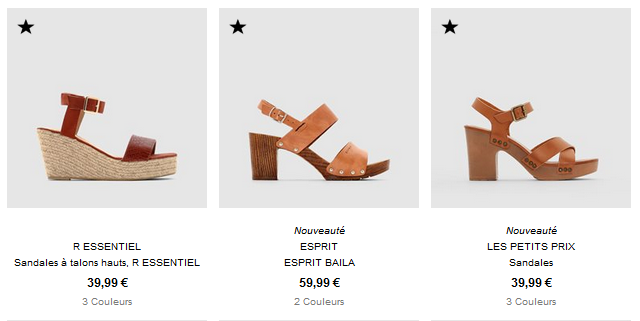 Les sandales à talons hauts