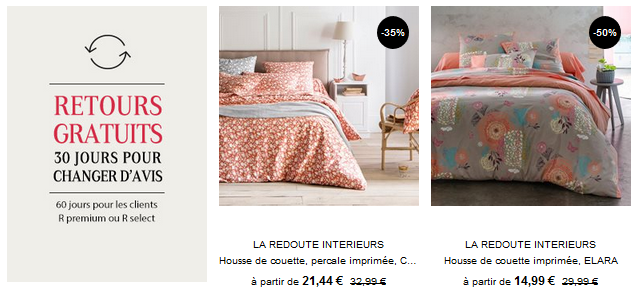 N'oubliez pas la collection de linge de maison !