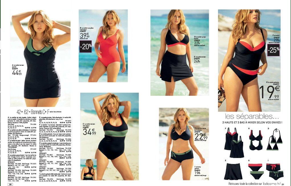 Taillissime dispose aussi d'une collection de maillots de bain