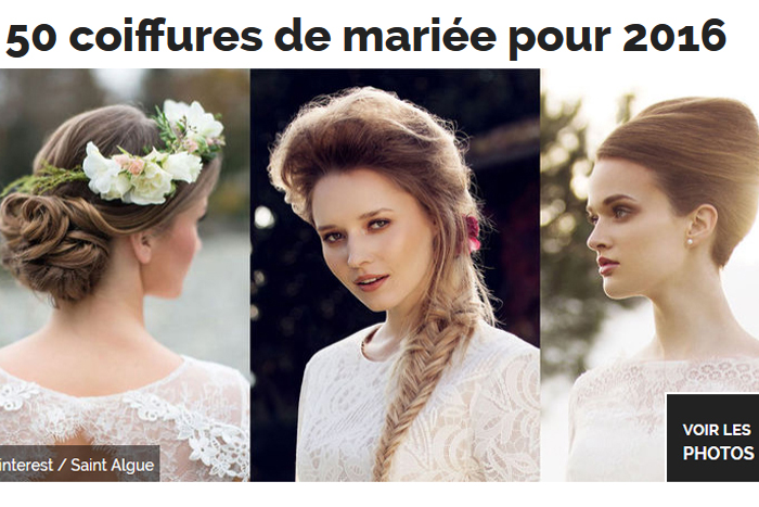 Voir les coiffures de mariée pour 2016