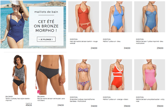 Profitez-en pour bronzer avec la collection de maillots de bain