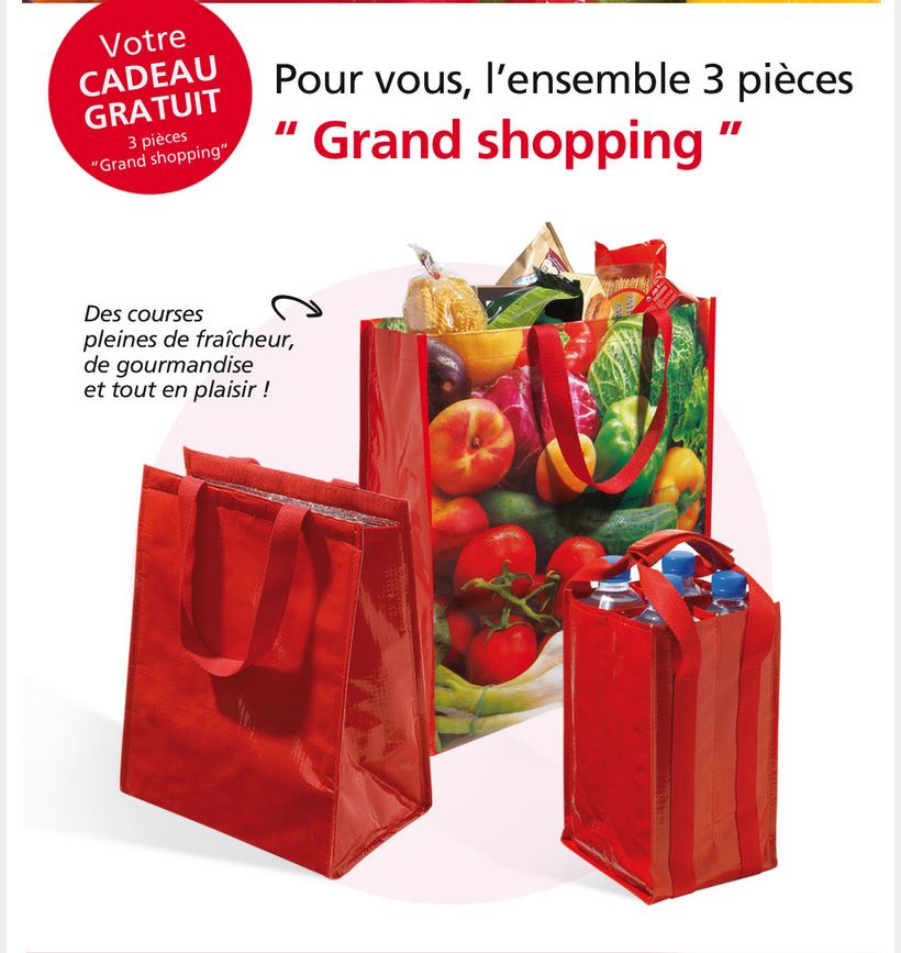 Votre cadeau : 3 pièces grand shopping