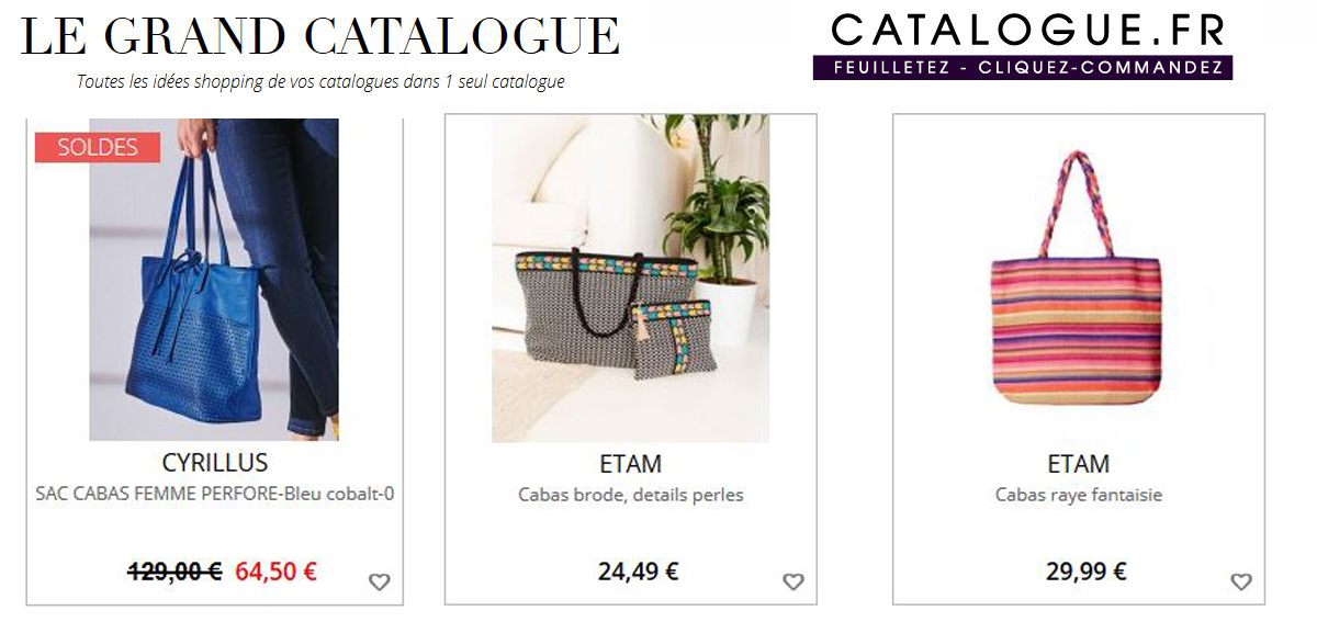 Tous les cabas sur le guide shopping Le Grand Catalogue. Tous les cabas sur le guide shopping Le Grand Catalogue.