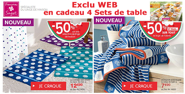 Françoise Saget : cadeau sets de table Françoise Saget : cadeau sets de table