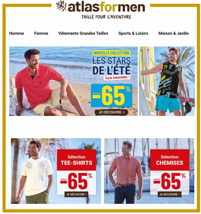 ATLAS FOR MEN - Jusqu'à -65% sur le Mode, Chaussures, Accessoires