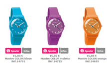 15€ la montre ! Mettez de la couleur à vos poignées !