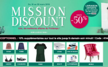 Mission discount à la Redoute ! Jusqu'à 50% de réduction + 10% supplémentaire jusque demain soir minuit ! Vite !