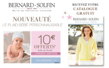 Nouveau sur votre catalogue Bernard Solfin, le plaid bébé personnalisable !